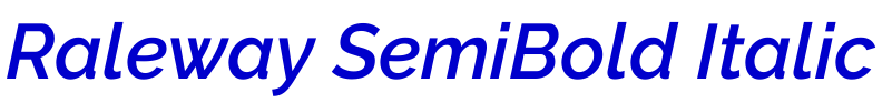 Raleway SemiBold Italic police de caractère